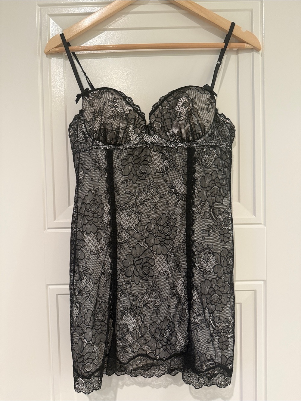 Black Lace Chemise Nightdress